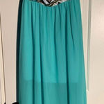 Strapless Sequin Mint Green Dress Mardi Gras Size L Photo 0