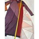 TOCCIN Women's Nora Colorblocked Midi Dress Abstract Multi Bodycon Size XL Purple Photo 9