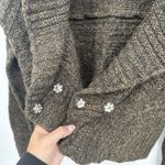 Carolyn Taylor  Vintage Brown Knit Cardigan Size Large Acrylic Photo 6