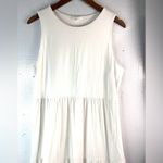 Charter Club  XL Tiered Eyelet Sleeveless Classic White Dress Photo 2