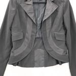 Arden B  Black Tuxedo Peak Formal Cocktail Wedding Coat Jacket Blazer Medium Photo 3