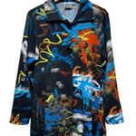 Parsley & Sage Jacket Womens Sz M Art To Wear Graffit Blazer Colorful Artsy Size M Photo 0