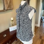 August Silk  Sweater Black White Cotton Acrylic Womens Medium Turtleneck Photo 4