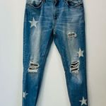 Miss Me High Rise Distressed Star Printed Mom Jeans Rise ankle skinny 29 Photo 2