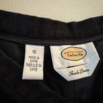 Talbots Vintage Irish Linen Black With Floral Embroidered Jorts Lined Bloomers Photo 2
