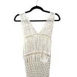 Anthropologie  Crochet Fringe Beaded Tunic‎ NWT One Size Photo 6