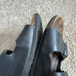 Birkenstock  Arizona Black Leather Double Strap Sandal Size 8 - 8.5 Reg / Wide Photo 9