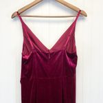 Yumi Kim NEW Womens M Felicity V-neck Midi Velvet Formal Dress Wine Burgundy Photo 4