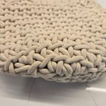 A New Day Beachy Boho Woven Ocean Blue Purse with Wooden Handles Photo 4