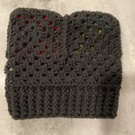 Handmade Crochet Cat Animal Ear Beanie Hat Cozy Ribbed Brim Stretch Winter Hat Photo 5