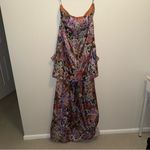 Anthropologie  Geisha Designs Floral Strapless Mini Dress Bow Detail $348 Large Photo 3