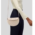 Tory Burch Neutral White Leather Gold Chain Link Handle Shoulder Strap Bag Purse Photo 0