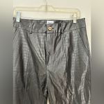 Princess Polly  faux leather embossed black pants with slit detail size 12 Photo 5