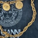 Versace   -RRRE- HRD TO FIND Gold Rope Chain Necklace with Medallions Crystals. Photo 10