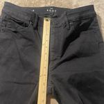 White House | Black Market  Jeans Womens 8 The Boot Crop Black Embroidered Rose Photo 7