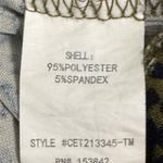 MELLODAY Mellóday XL Women’s Top Olive Green Animal Print Long Sleeve Back Zip Blouse Photo 7