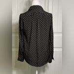 Papaya Womens Black Long Sleeve Button Up Blouse Size Small Photo 1