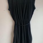 Bar III  Black Cuffed Short Sleeve Shift Dress Photo 2
