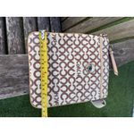 Coach NWT  Brown Coated Canvas Leah Op Art Swingpack 42420 S‎ Photo 12