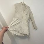 Free People  FP Take a Bow Cardigan Oatmeal Cream Fringe Bow Detail Boho Sweater Photo 7