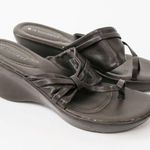 No Boundaries Vintage Y2K  Brown Wedge Toe Sandals Photo 1