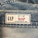 Gap 90s Mid Rise Loose Blue Denim Jean Cargo Pants Photo 3
