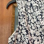 Gap  Women White w Navy Floral Sleeveless “ Everyday” Drawstring Elastic Dress-XS Photo 8