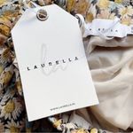 NWT Laurella Tiered Pastel Daisies Spring Ruffled Mini Skirt Women’s Size S/M Green Photo 7