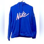 Nike  Blue Therma Logo Hoodie Sweatshirt! Photo 1