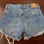 American Eagle 90s Boyfriend Short Embroidered Denim Shorts Size 000 Photo 1
