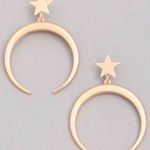 Half Moon & Stars Earrings Gold Photo 0