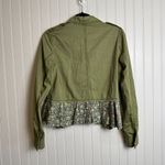 Free People  Embellished Ruffle Utility Jacket D27 Photo 6