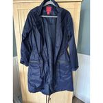 Ciao Milano 1969 Women Front Zip Long Sleeve Hooded Rain Jacket Navy Blue Size M Size M Photo 1
