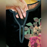 Karen Kane  Wmn's Velvet With Floral Sheer Accent Boho Blouse bell Sleeve Photo 3