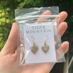 NEW Tiger Mountain Bronze MOP Earrings Hearts // Pierced Ears // Handcrafted?? Photo 2