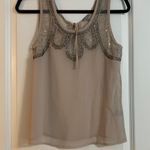 Charlotte Russe Taupe Beaded Tank Top Photo 0