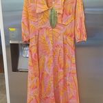 Farm Rio ππ Bright Forest Midi Dress ~ Botanical Print Small S NWT Photo 6