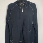 J Jill Full Zipper Athletic Hoodie Jacket Blue Size L Photo 0