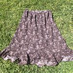 Y2K Brown Cottage Core Reversible Maxi Skirt Photo 0