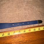 Christian Dior Dior White & Navy Belt with Gold Buckle Photo 1