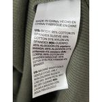 Chico's  Women's 3/4 Sleeve Puff Sleeve Green Henley Shirt Size 2, Size Large Photo 3