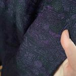 Chico's Chico’s oriental style shimmer printed mandarin collar Kaftan shirt jacket sz 8 Photo 10