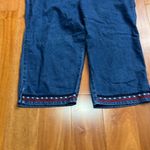 Donna Ricco NWT Donna Rico Vintage 1990s Overalls American Flag Patchwork Wide Leg Crop XL Photo 3