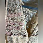 Party Dress Elegant Ecru Lace Dress, medium, satin bow and flowy lined bottom Photo 9