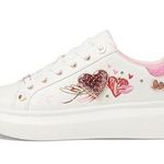 ALDO  White and Pink Heart Embellished Sneakers Photo 0