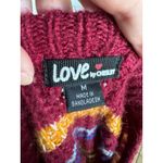 Love by Chesley Womens Sweater Sz M Burgundy Gold Blue Multi Stripe Gold Size M Photo 6