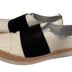 Johnston & Murphy  White & Black Patent Leather Espadrille Slip On Shoes Size 8 Photo 4