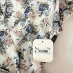 Altar'd State Altar’d State Ivory And Blue Alexa Floral Romper Size XS Photo 3