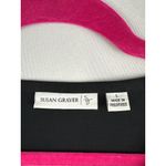 Susan Graver Black Lace Trim Cotton Blend T-Shirt L Photo 2