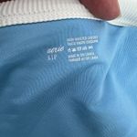 Aerie Blue & White One Shoulder Bandeau Bikini Set Size Small Photo 1